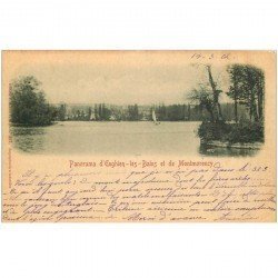 carte postale ancienne 95 ENGHIEN LES BAINS. Lac et Montmorency 1903