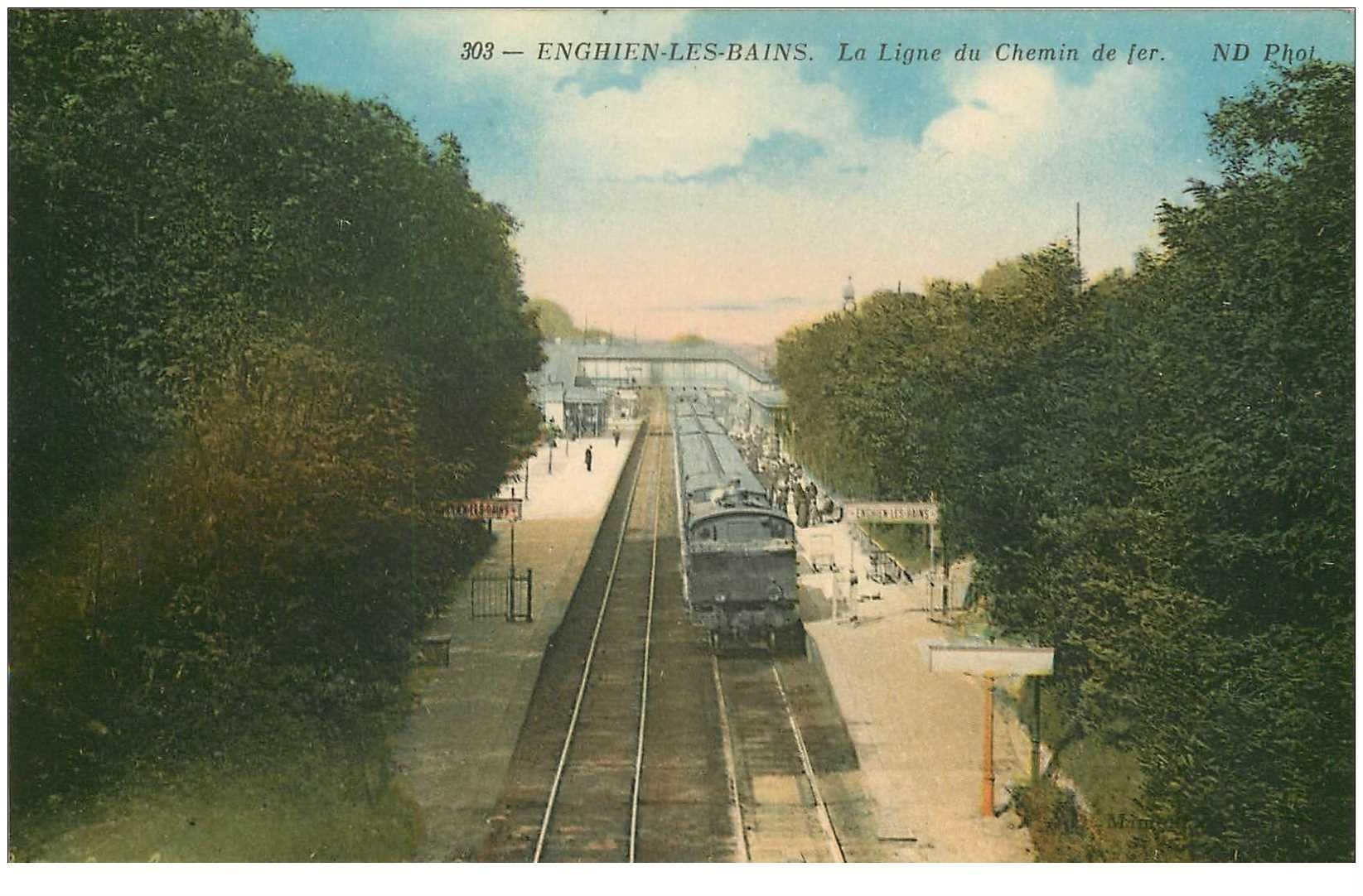 95 ENGHIEN LES BAINS. Train sur la ligne du Chemin de Fer