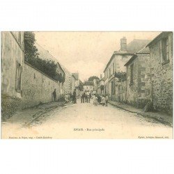carte postale ancienne 95 EPIAIS. Rue Principale 1908