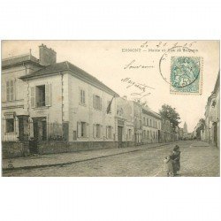 95 ERMONT. Mairie et Rue de Sannois 1906