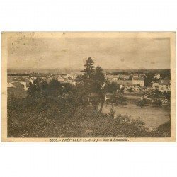 carte postale ancienne 95 FREPILLON. Vue d'Ensemble. Etat moyen...