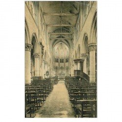carte postale ancienne 95 GONESSE. Intérieur de l'Eglise carte toilée