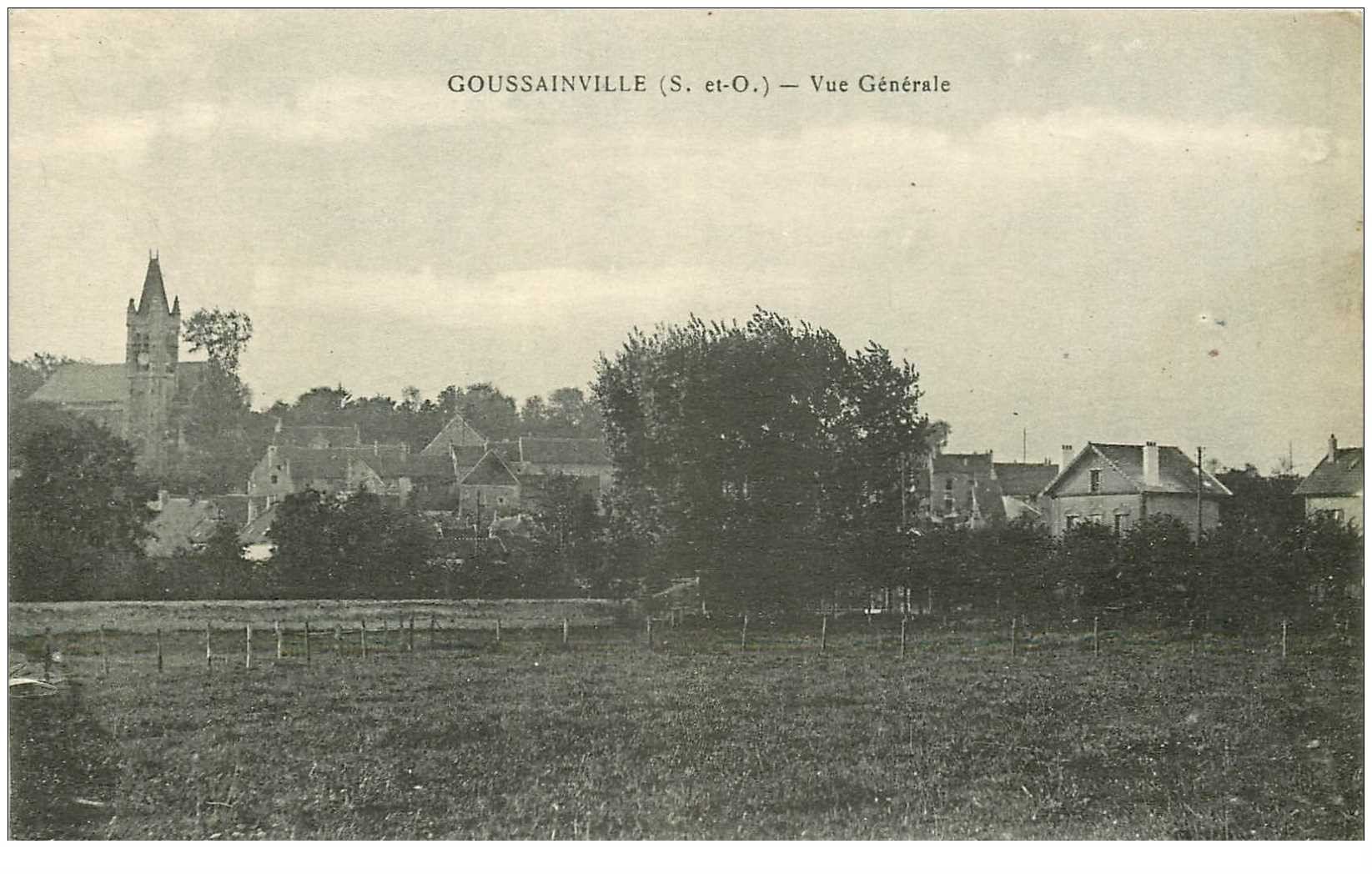 carte postale ancienne 95 GOUSSAINVILLE. Vue générale du Village