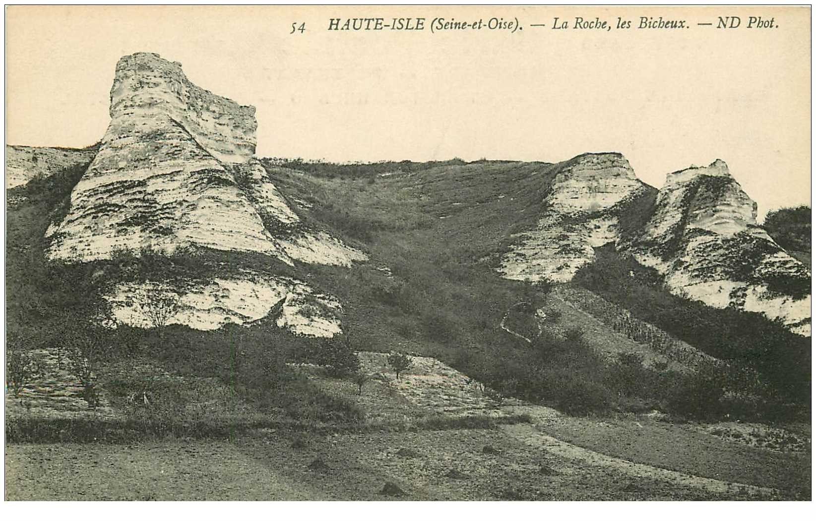 carte postale ancienne 95 HAUTE ISLE. La Roche les Bicheux