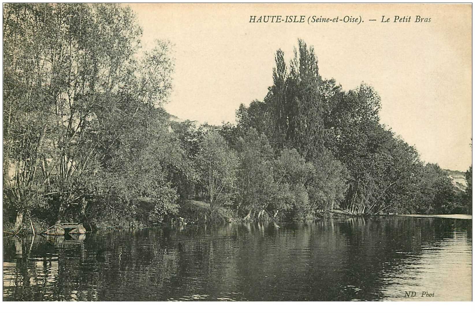 carte postale ancienne 95 HAUTE ISLE. Le Petit Bras 1912