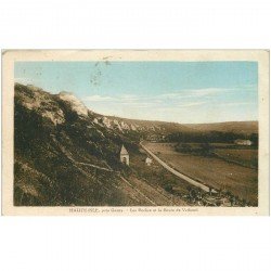 carte postale ancienne 95 HAUTE ISLE. Les Roches et Route de Vetheuil vers 1930...