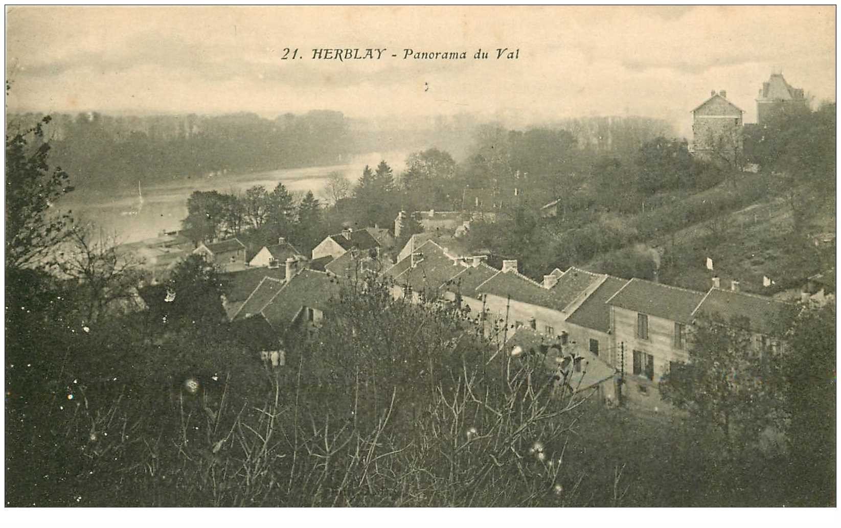carte postale ancienne 95 HERBLAY. Le Val panorama