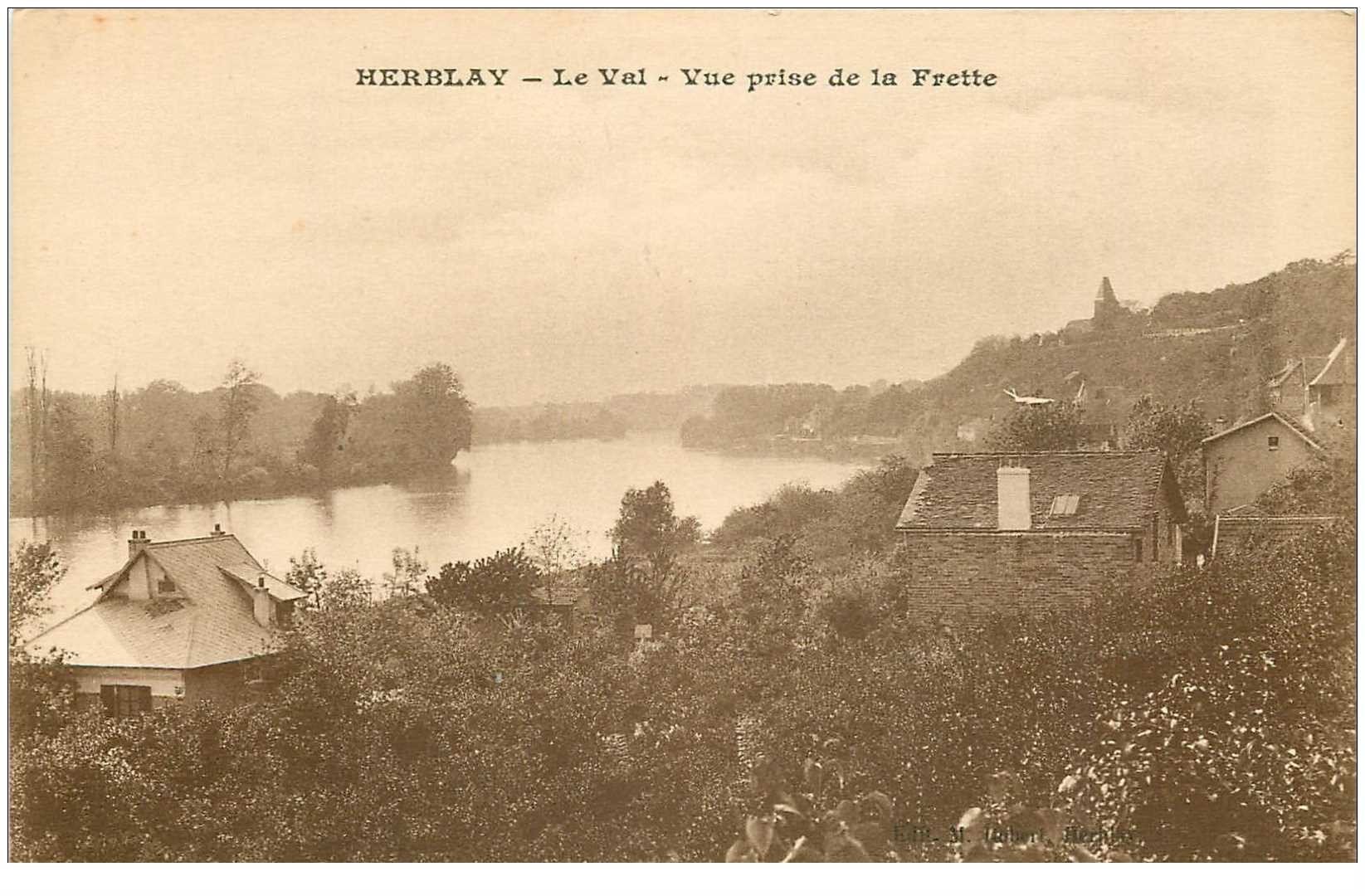 carte postale ancienne 95 HERBLAY. Le Val. Vue prise de la Frette