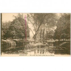 carte postale ancienne 95 HERBLAY. Visiteurs au Parc près de la Seine