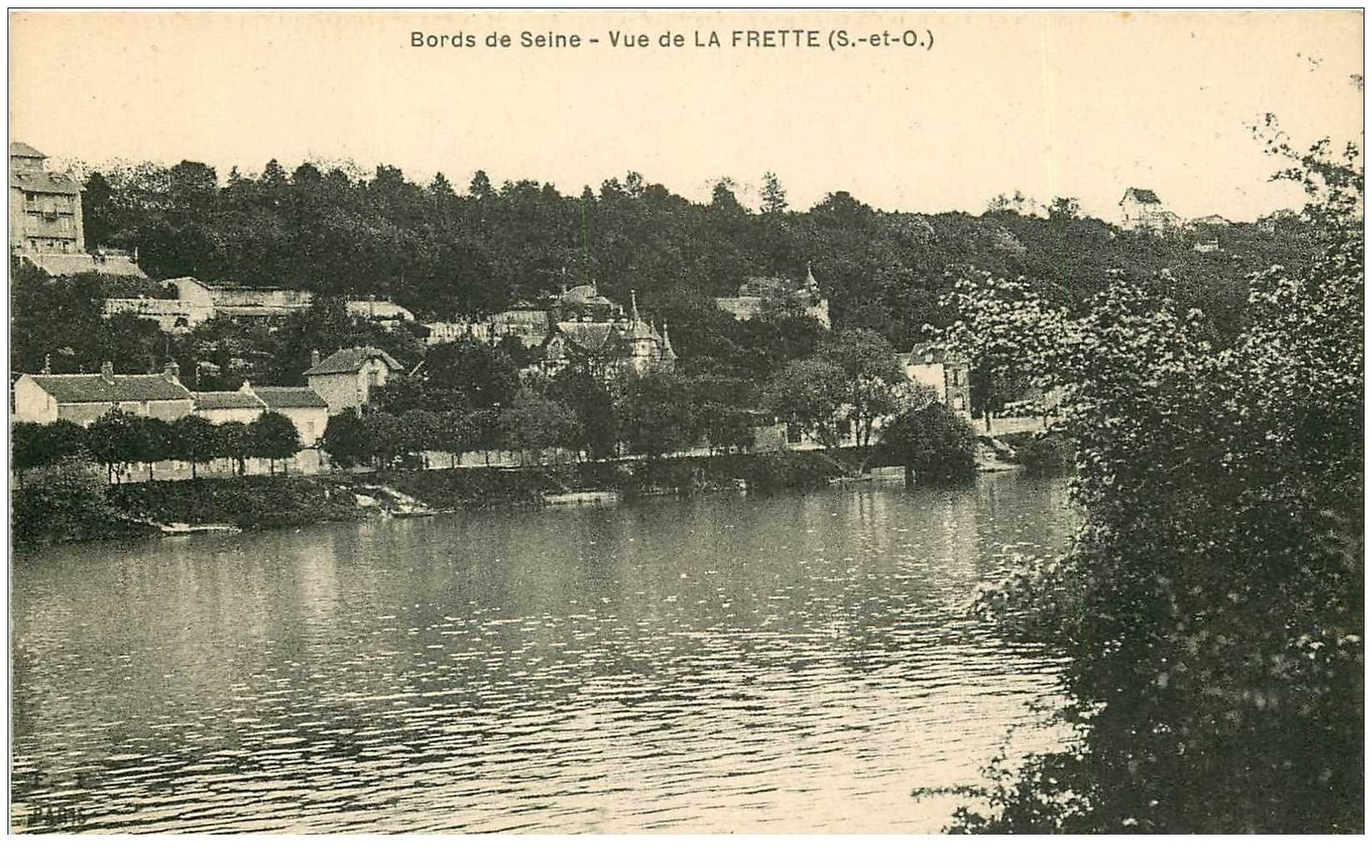carte postale ancienne 95 LA FRETTE SUR SEINE. Bords de Seine 2