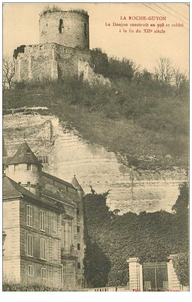 carte postale ancienne 95 LA ROCHE GUYON. Le Donjon