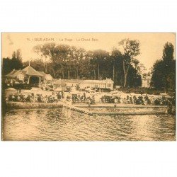 carte postale ancienne 95 L'ISLE ADAM. La Plage le Grand Bain