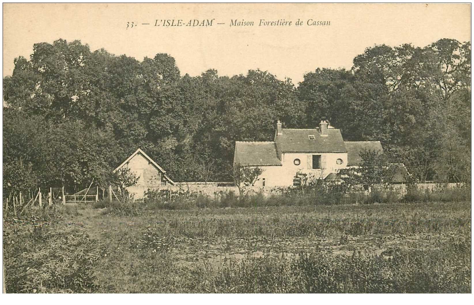 carte postale ancienne 95 L'ISLE ADAM. Maison Forestière de Cassan