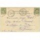 carte postale ancienne 95 L'ISLE ADAM. Panorama. Deux timbres 5 Centimes 1901