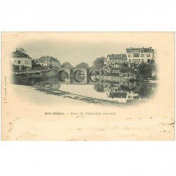 carte postale ancienne 95 L'ISLE ADAM. Pont du Cabouillet 1902