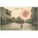 carte postale ancienne 95 MAGNY EN VEXIN. Place des Halles 1905 Graineterie Epicerie et Magasin de vêtements