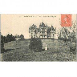 carte postale ancienne 95 MARINES. Château de Dompont animation 1932