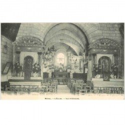 carte postale ancienne 95 MERIEL. L'Eglise vers 1900 intérieur