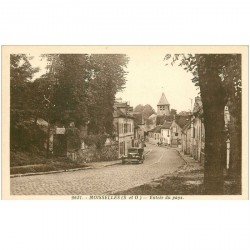 carte postale ancienne 95 MOISSELLES. Voiture à l'Entrée du Pays et Poterie d'art