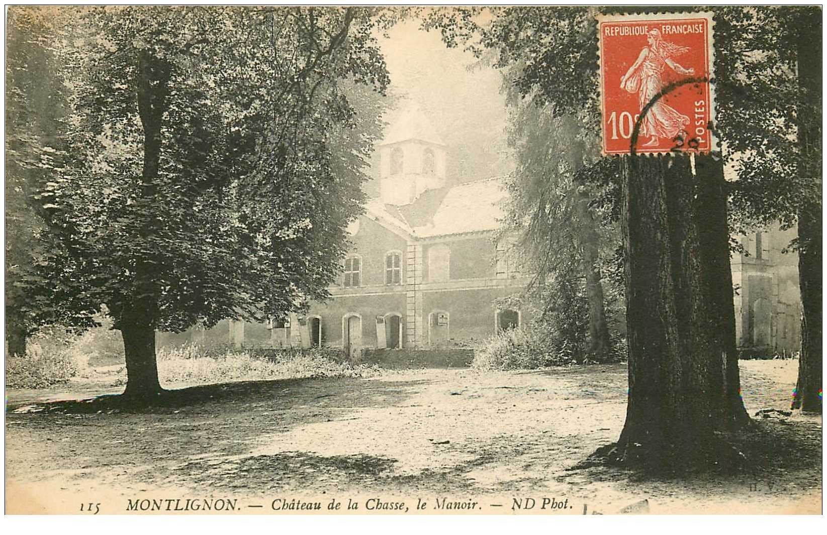 carte postale ancienne 95 MONTLIGNON. Château de la Chasse Manoir