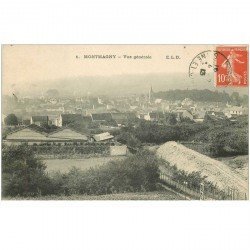 carte postale ancienne 95 MONTMAGNY. Vue du Village 1913