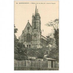 carte postale ancienne 95 MONTMORENCY. Eglise rue du Temple