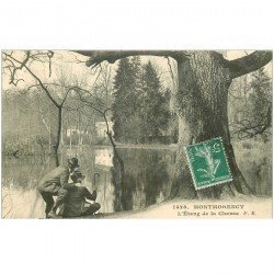 carte postale ancienne 95 MONTMORENCY. L'Etang de la Chasse animation