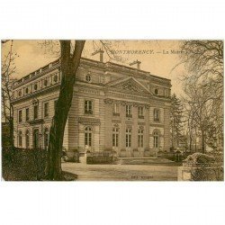 carte postale ancienne 95 MONTMORENCY. Mairie carte papier glécepetit coin gauche biseauté