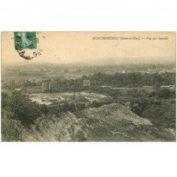 carte postale ancienne 95 MONTMORENCY. Vue sur Sannois et les Carrières 1909