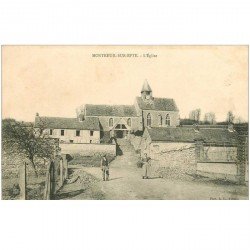 95 MONTREUIL-SUR-EPTE. L'Eglise animation carte toilée