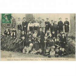 95 MONTSOULT. Colonie de Vacances. Patronage Saint Denis à la Fontaine du Garde 1908