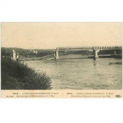 carte postale ancienne 95 PARMAIN. L'ISLE ADAM. Le Barrage détruit 1915