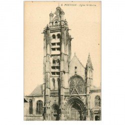 carte postale ancienne 95 PONTOISE. Eglise Saint Maclou le Portail