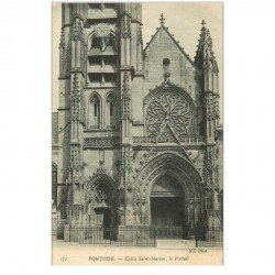 carte postale ancienne 95 PONTOISE. Eglise Saint Maclou le Portail 171