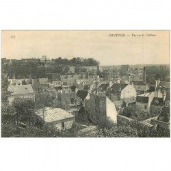 carte postale ancienne 95 PONTOISE. Vue sur le Château et les Toits