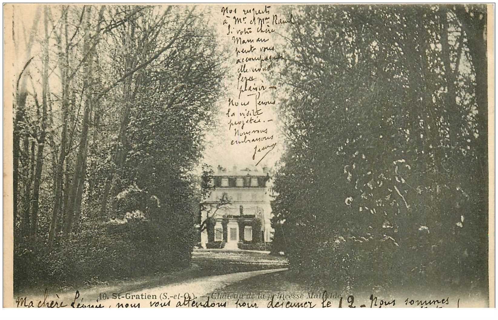 carte postale ancienne 95 SAINT GRATIEN. Château de la Princesse Mathilde 1903