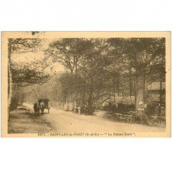 carte postale ancienne 95 SAINT LEU LA FORET. Attelage devant Restaurant Le Faisan Doré 1938