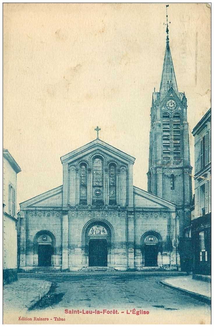 carte postale ancienne 95 SAINT LEU LA FORET. L'Eglise 1935