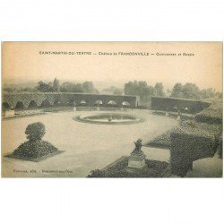 carte postale ancienne 95 SAINT MARTIN DU TERTRE. Château de Francoville Quinconces et Bassin