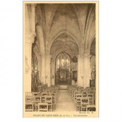 carte postale ancienne 95 SAINT PRIX. L'Eglise intérieur