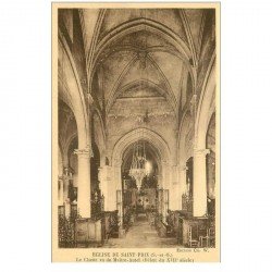 carte postale ancienne 95 SAINT PRIX. L'Eglise le Choeur vu du Maître Autel