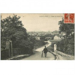 carte postale ancienne 95 SAINT PRIX. Route de Saint Leu 1907