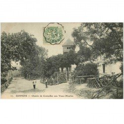 carte postale ancienne 95 SANNOIS. Chemin de Cormeilles aux Vieux Moulin