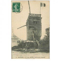 carte postale ancienne 95 SANNOIS. Le Vieux Moulin et Restaurant 1908