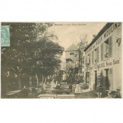 carte postale ancienne 95 SANNOIS. Restaurant des Vieux Moulins 1904