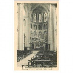 carte postale ancienne 95 TAVERNY. L'Eglise intérieur et Nef