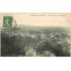 carte postale ancienne 95 TAVERNY. Vue prise du Clocher 1911