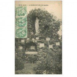 carte postale ancienne 95 US. Grotte Notre Dame de Lourdes 1926