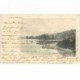 carte postale ancienne 95 VETHEUIL. Lavandière sur les Berges de la Seine 1904
