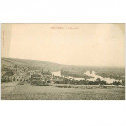 carte postale ancienne 95 VETHEUIL. Panorama vers 1900